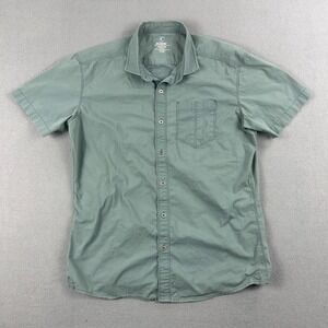 Kuhl Shirt Mens Medium Button‎ Up Green Generatr Tapered Fit Hiking Outdoors